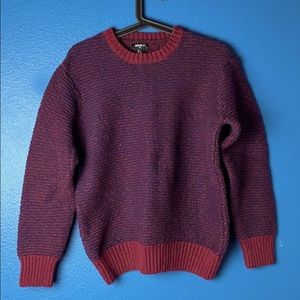 Warm, Fluffy Dark Red & Blue Sweater from Forever